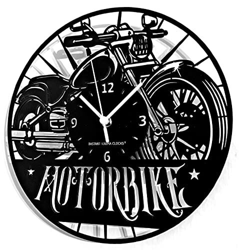 Instant Karma Clocks Wandklok motorfiets motorfiets mannen straat rider motorfiets