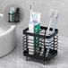 Luxspire Porte-brosse à dents Acier inoxydable avec trous de drainage - Noir