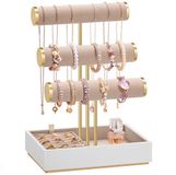 Songmics Sieradenhouder - 3 Armbandhouders & Uitneembare Ringhouder