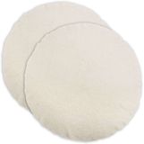 vidaXL - Kussensloop - 2 pcs - HEERLEN - Crèmekleurig - Ø 60 cm - Bouclé