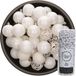 Decoris Kerstballen - 37x stuks - 6 cm - incl. kralenslinger 10 m - wit - kunststof