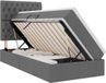 vidaXL LED opbergbed met matras Donkergrijs 100 x 200 cm Stof
