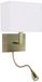 Searchlight HOTEL Slaapkamer Wandlamp met Leeslamp Goud