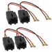 4x Sound-way 4 x kabelkabelboom stekker stekker voor luidsprekers auto compatibel met Alfa Romeo, Lancia, Fiat, Citroen, Peugeot