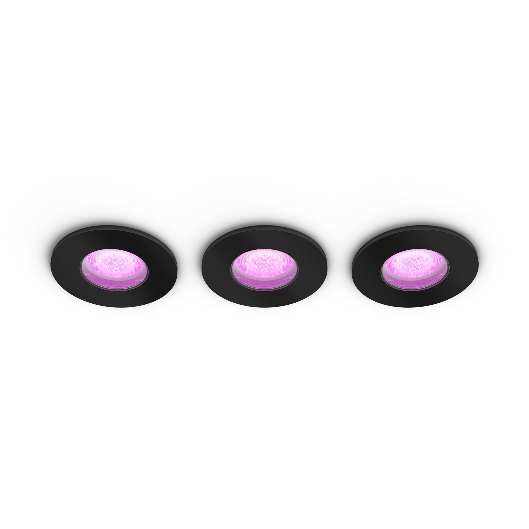 Philips Hue Xamento - Smart Bathroom Recessed Spot - 3-Pack - Black