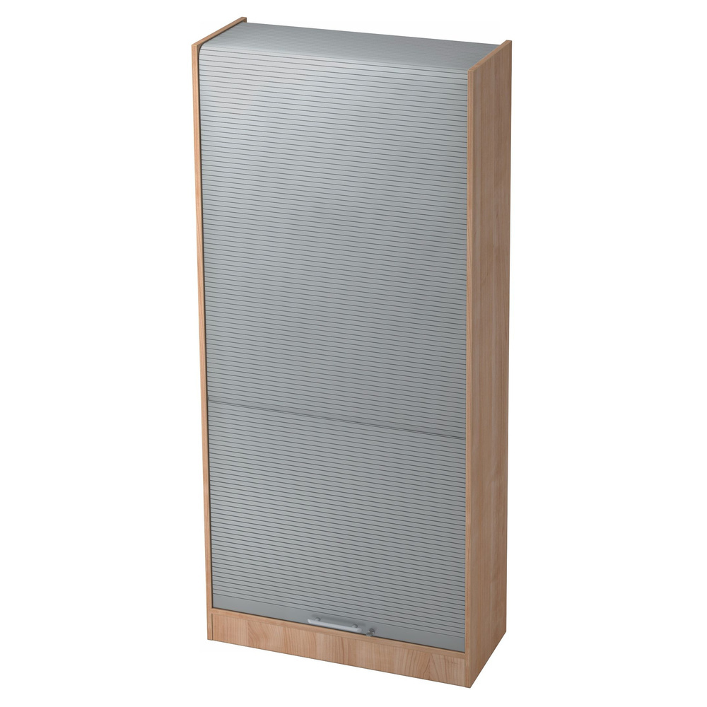 hjh OFFICE PRO Wandkast | Walnoot/Zilver | 90 x 40 x 200,4 cm | Signa R90 RE