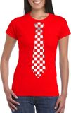 Bellatio Decorations Shoppartners Bv Rood t-shirt met Brabant stropdas dames - Carnaval shirts L