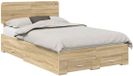 vidaXL Bedframe met lade Sonoma Eik 120 x 200 cm Bewerkt hout