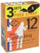 Rotosound JK12-31 Jumbo King 012 3-pack met gitaarriem snarenset akoestisch