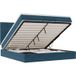 Prolenta Maison Exclusive - Ottoman bedframe met donkerblauwe matrassen, 160x200 cm, fluweel