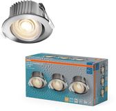 Osram Spot Set LED inbouwspot DIM IP44 4,9W Chroom, set van 3