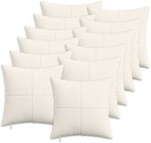 vidaXL - Kussensloop - 12 stuks - Crèmekleurig - 40 x 40 cm
