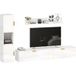 Mobliva Meuble TV suspendu blanc brillant 180 cm