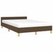 Maison Exclusive - Sommier sans matelas, marron foncé, 120 x 190 cm, tissu