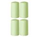 Enlightening Candles Bougie cylindrique/bougie pilier - 4x - vert clair - D6 x H10 cm - 36 heures de combustion