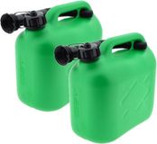 Benson Jerrycan groen voor brandstof - 2x - 5 liter - inclusief schenktuit - benzine / diesel