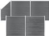 vidaXL Schuttingset - Composiet - Grijs - 792x186 cm