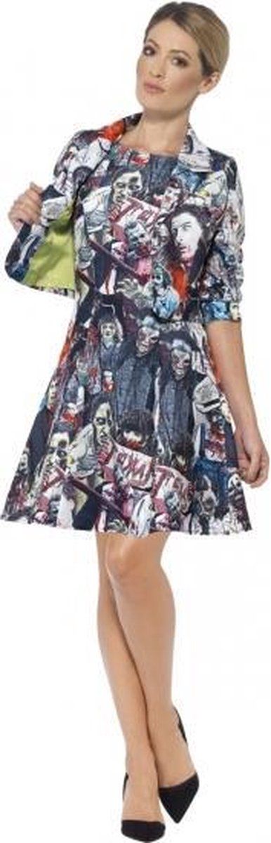 Smiffys Zombie Print Kostuum Dames 36-38 (S)