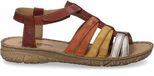 Josef Seibel Ivy 02 Dames Platte Sandalen Rood-Multi Leer Maat 41