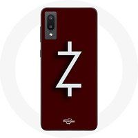 Maniacase Etui voor Samsung Galaxy A02 Ozark Seizoen 4 Z Logo Wit Rode Achtergrond
