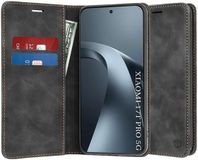 Techsuit Confy Book Wallet Case Zwart voor Xiaomi 17T Pro