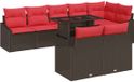 vidaXL Tuinbank - Bruin - Poly rattan