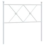 VidaXL Hoofdeind & Voeteind Wit Staal 120 cm
