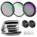 NEEWER 55 mm Variabele ND + CPL + UV-filterset (3 stuks), multicoated neutrale dichtheid (ND2-400) circulaire polarisatiefilter, cameralens, polarisatiefilter, fotografie-accessoireset met draagtas en