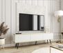 3E 3xE living.com Meuble TV au design moderne, avec portes à ouverture par simple pression, finition blanche
