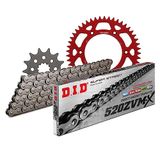 Kettingset DID Kettingset Alu 520ZVM-X / 106 Klinknagel Slot Rood voor Honda XR R 250 cc Bj. 1996-2004
