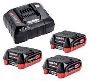 Metabo Basisset 3x LiHD Accupack 12 V 4.0 Ah Accu + ASC 55 Lader
