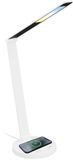 B.K. Licht LED bureaulamp met inductief oplaadoppervlak, dimbaar, instelbaar van warm wit naar koel wit, tafellamp, bedlamp, bureaulamp, thuiskantoor, bureaulamp, 18x44 cm (DxH), wit