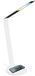 B.K. Licht LED bureaulamp met inductief oplaadoppervlak, dimbaar, instelbaar van warm wit naar koel wit, tafellamp, bedlamp, bureaulamp, thuiskantoor, bureaulamp, 18x44 cm (DxH), wit
