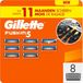 Gillette Fusion5, 8 originele reservemesjes, scheermesjes voor heren met grotere glijstrip voor zacht glijden en 5 messen voor een ongelooflijk grondige en comfortabele scheerbeurt