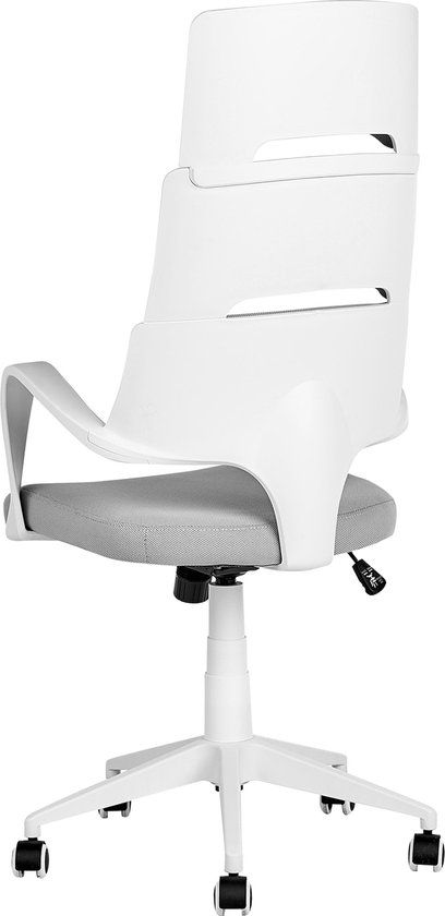 GRANDIOSE Bureaustoel - Grijs - Polyester - Draaibaar - Met armleuningen