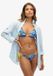Superdry Triangelbikinitop met koordjes Dames Blauw Dolphin Ocean Gebloemd Mouwloos Halter