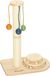 Carton poteau griffoir pour chat - Poteau griffoir - 4 niveaux - 3 balles suspendues - Piste de billes - Fabriqué en bois de pin et sisal - 40x26x56,5 cm - Bois naturel