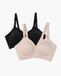 SMOOTH Ultra Soft & Omni Soutien-gorge d'allaitement pour maternité (2 Pack) - Beige+Noir / S