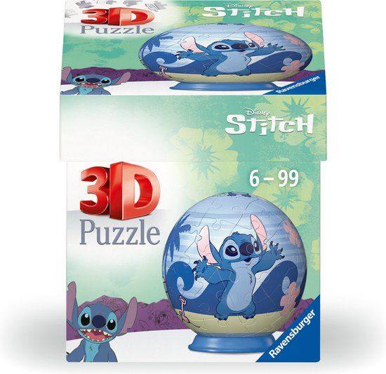 Ravensburger 3D Puzzle-Ball Disney Stitch - 55 Stukjes