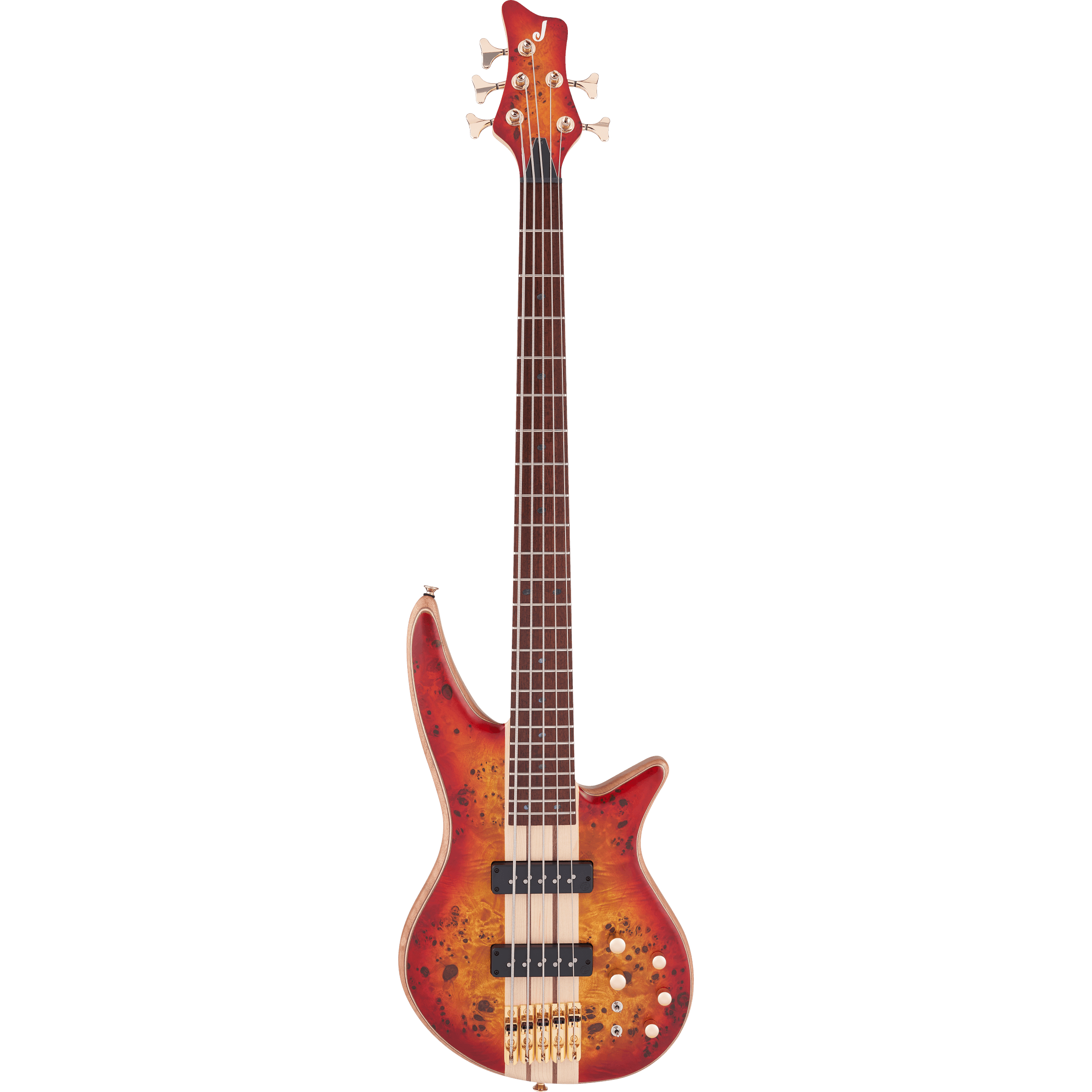 Jackson Pro Series Spectra Bass SBP V, Transparent Cherry Burst