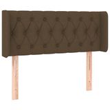 vidaXL Hoofdbord met randen 103x16x78/88 cm stof donkerbruin