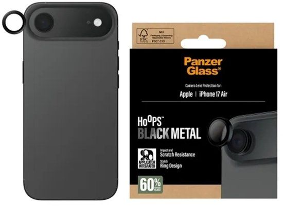 PanzerGlass Hoops Camera Lens Protector - Case Friendly voor Apple iPhone Air