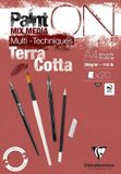 Clairefontaine PaintON TERRACOTTA Gelijmd Blok A4, 20 vellen