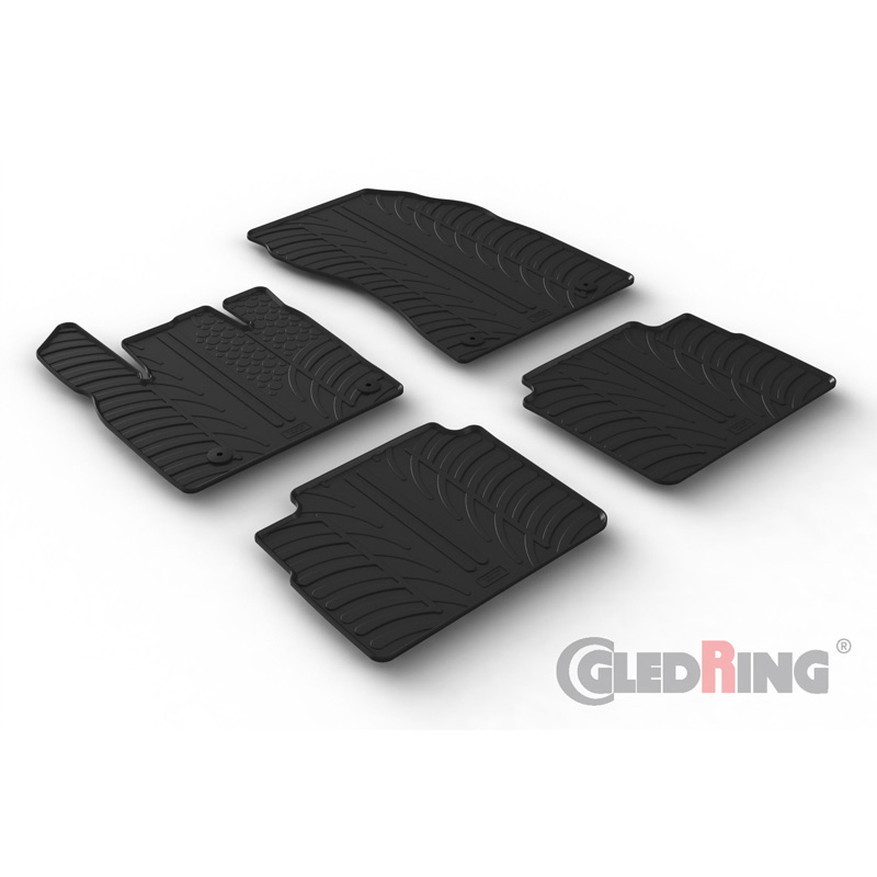 GledRing Rubbermatten passend voor Nissan X-Trail e-Power Hybrid 2021- (T profiel 4-delig + montageclips)