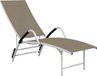 vidaXL Lit de jardin textile et aluminium taupe