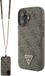 Guess Crossbody Strap geschikt voor iPhone 16 hoesje - Bruin