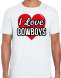 Bellatio Decorations Shoppartners Bv I love Cowboys verkleed t-shirt wit - heren - M