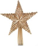 HEITMANN DECO Stro boomtopper - piek ster van stro - kerstboomversiering van natuurlijk materiaal