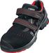 uvex 1 sandale de sécurité S1P, noir/rouge, taille 39