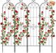 VEVOR Klimrek, 220x52,5cm, 4-Delige Set, metalen Klimrek met Poedercoating en Vergrendelingsmechanisme, Klimsteun, Tuinrek, Plantensteun voor Bloemen, Groenten en Rozen